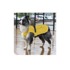 Dog Raincoat Med/Lg Waterproof Reflective Doggie‎ Rain Coat Adjustable 24” NWT